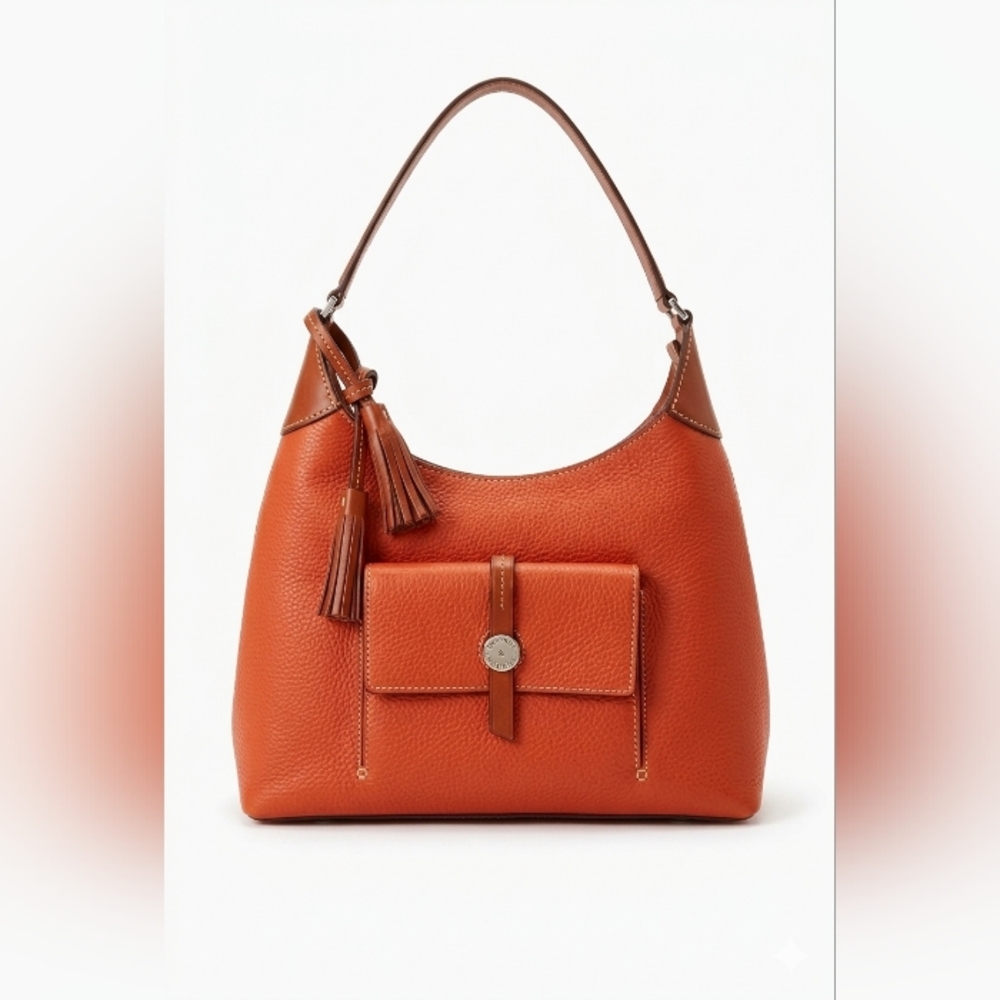 Dooney & Bourke Cambridge Hobo In Persimmon~Pebbled Leather